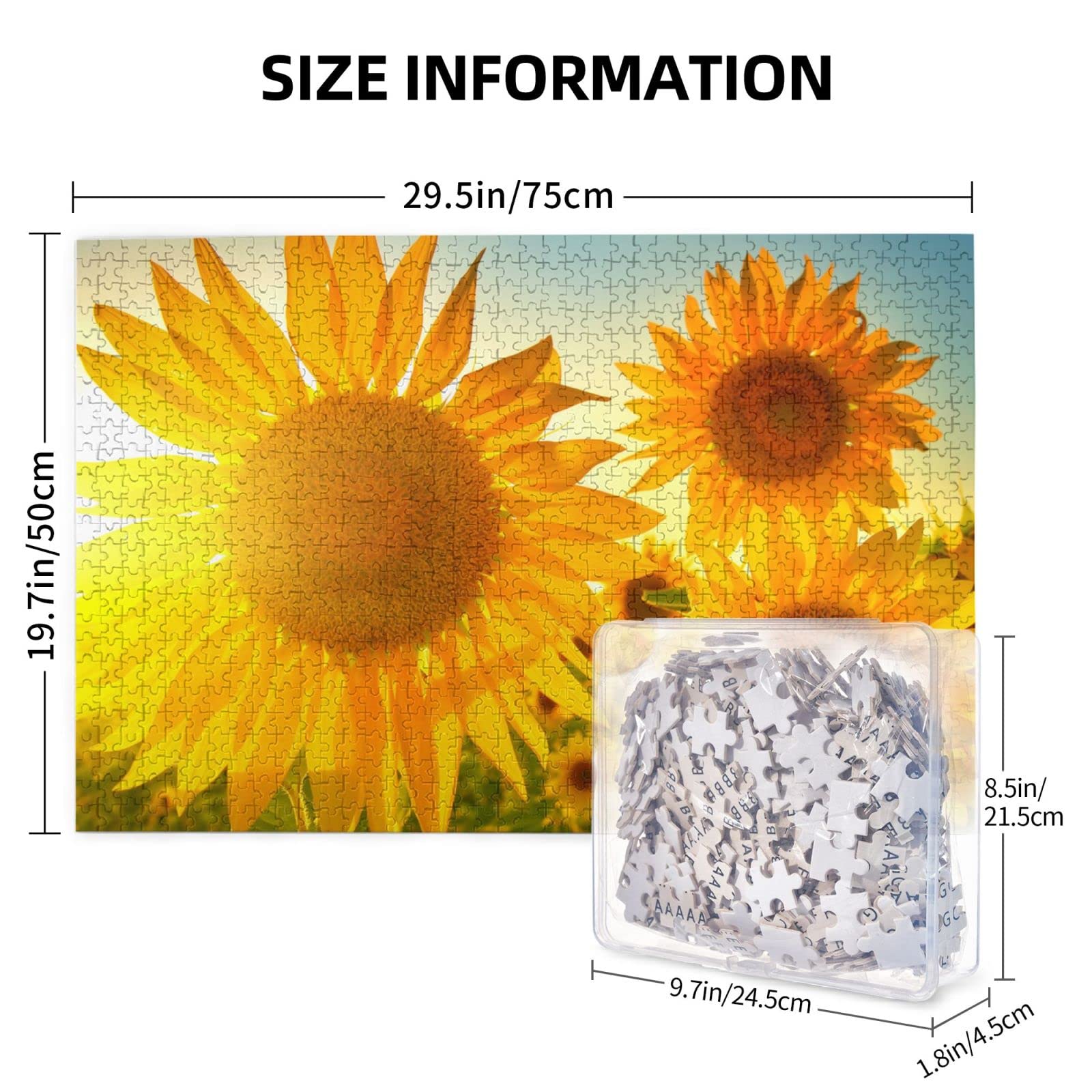 Amazon.co.jp: 1000ピース ジグソーパズル ひまわり 大人用 木製ピース